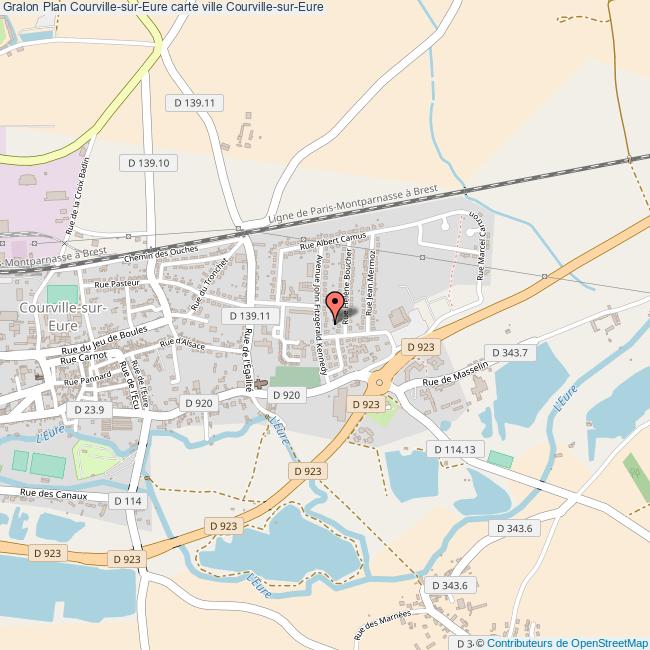 Plan Courville Sur Eure Carte Ville Courville Sur Eure