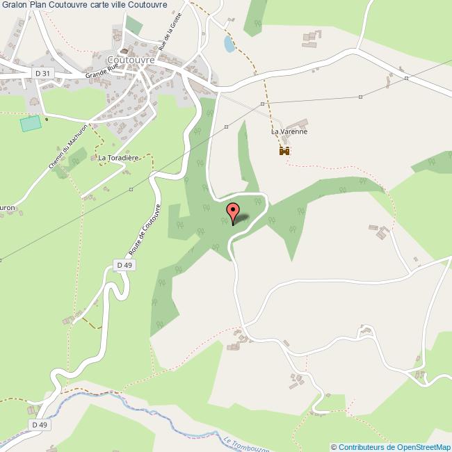 Plan Coutouvre carte ville Coutouvre