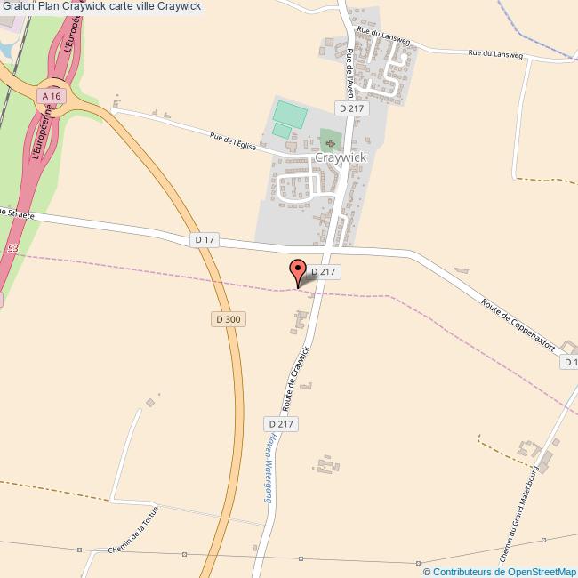 Plan Craywick carte ville Craywick