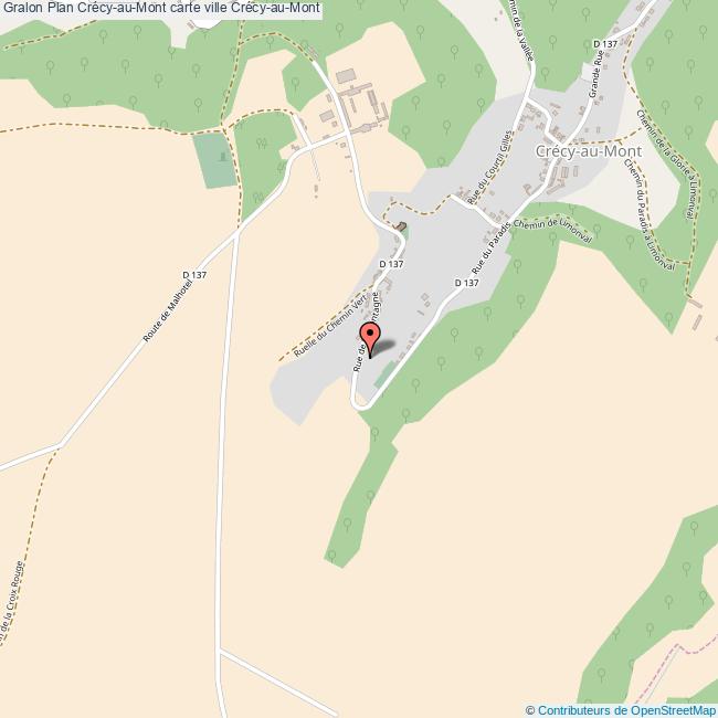 Plan CrécyauMont carte ville CrécyauMont
