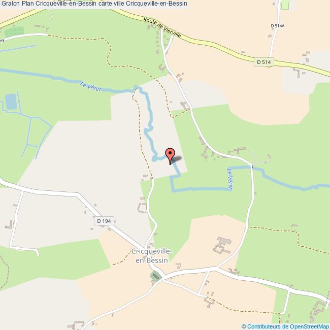 Plan CricquevilleenBessin carte ville CricquevilleenBessin