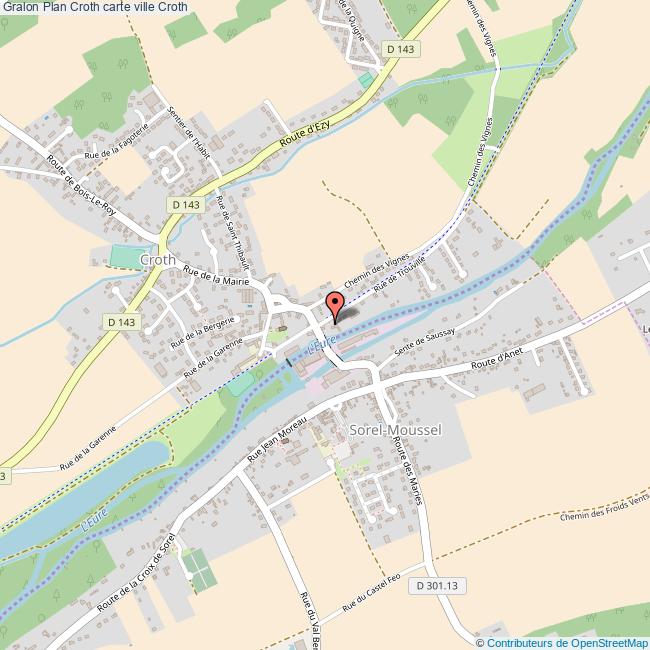 Plan Croth carte ville Croth