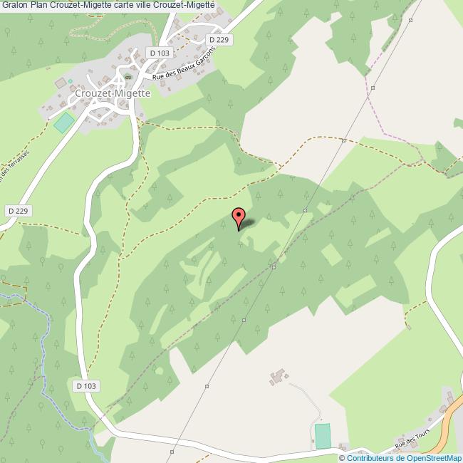 Plan CrouzetMigette carte ville CrouzetMigette