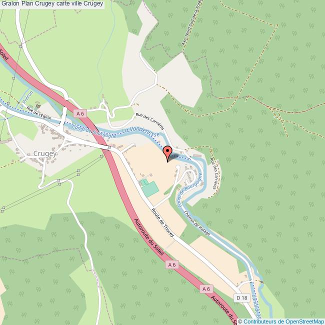 Plan Crugey carte ville Crugey