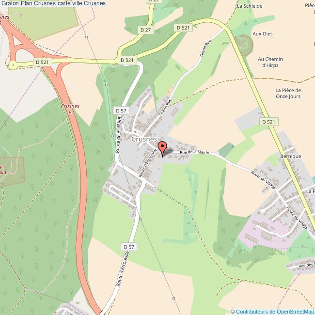 Plan Crusnes carte ville Crusnes