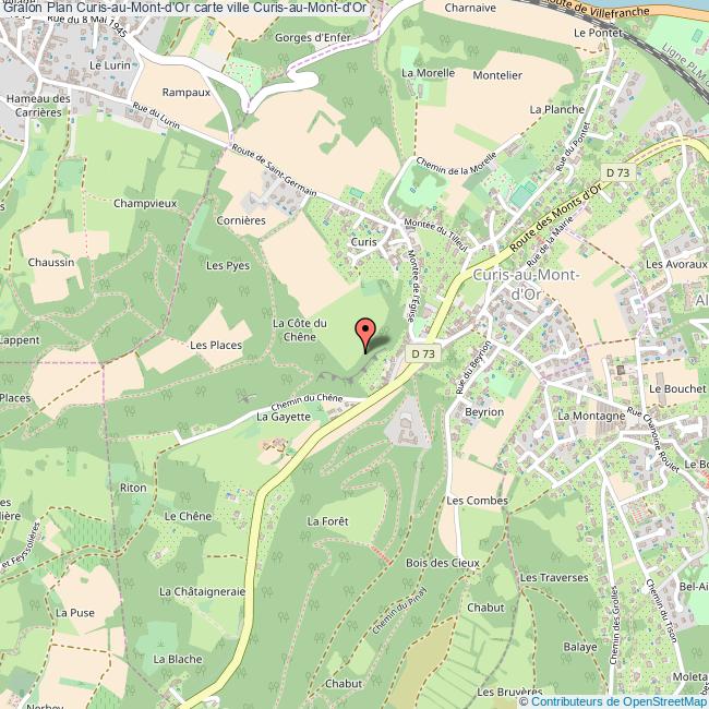 Plan CurisauMontd'Or carte ville CurisauMontd'Or