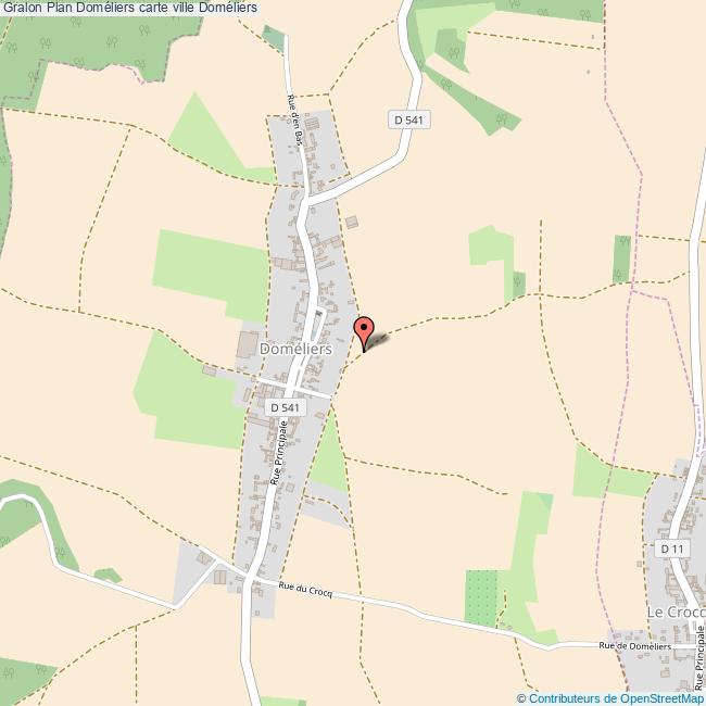 Plan Doméliers carte ville Doméliers