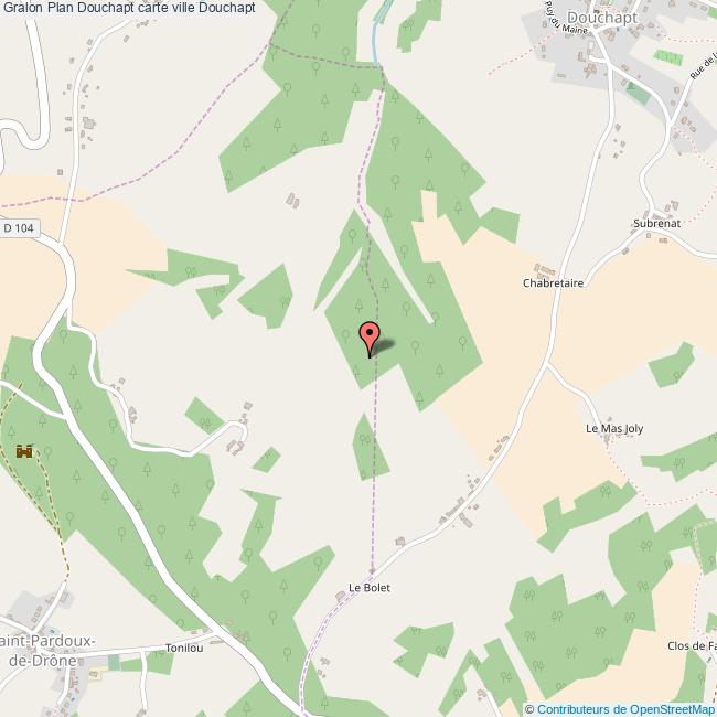 Plan Douchapt carte ville Douchapt