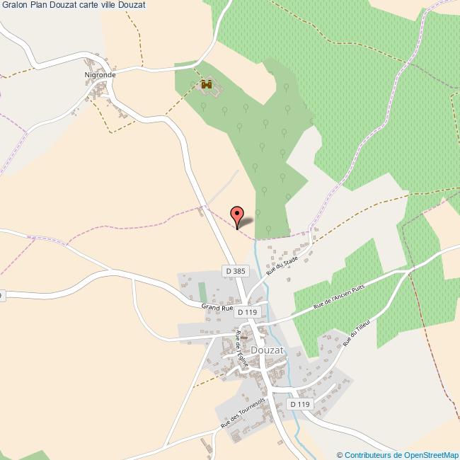 Plan Douzat carte ville Douzat