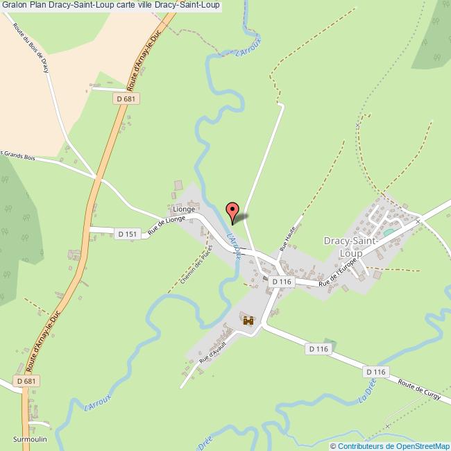 Plan DracySaintLoup carte ville DracySaintLoup