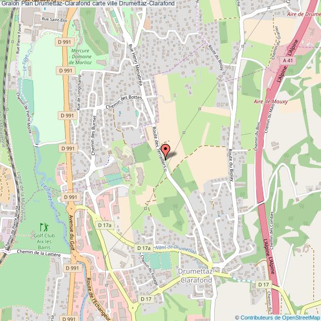 Plan DrumettazClarafond carte ville DrumettazClarafond