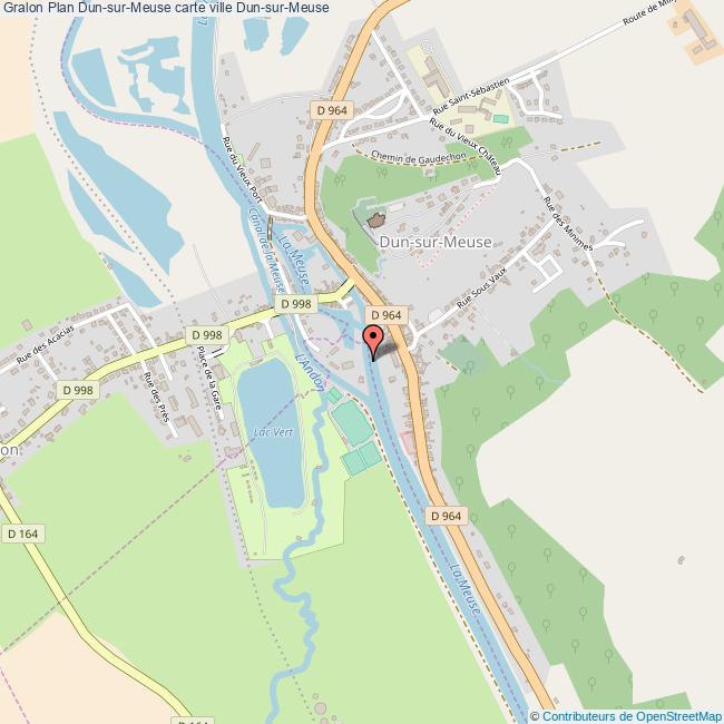 Plan DunsurMeuse carte ville DunsurMeuse