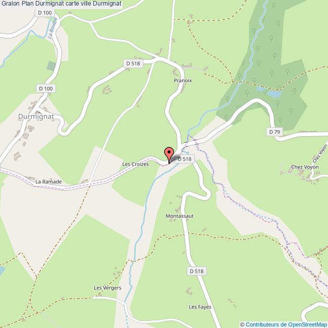 Plan Durmignat carte ville Durmignat