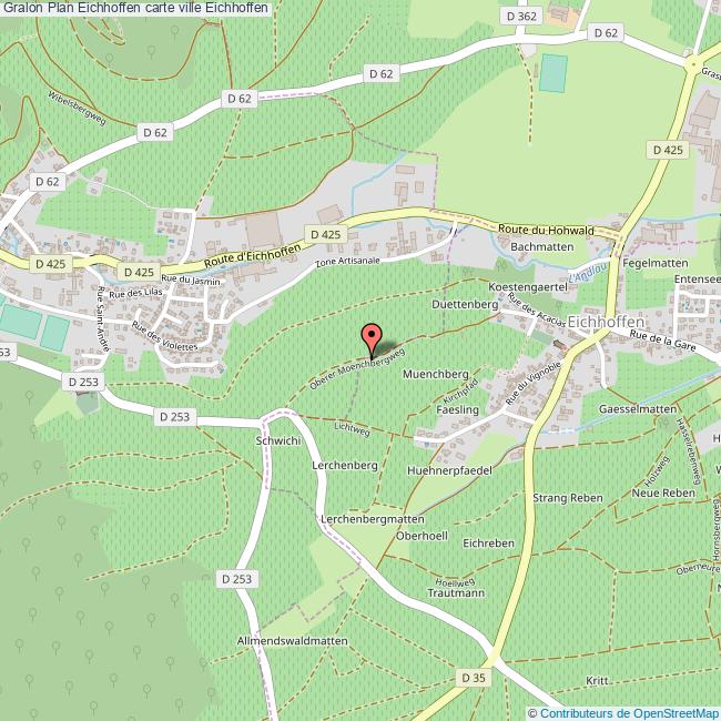 Plan Eichhoffen carte ville Eichhoffen