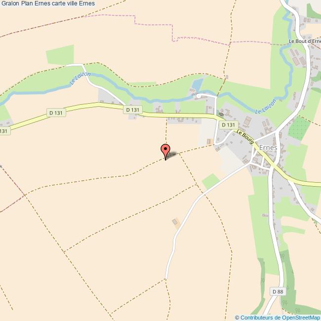 Plan Ernes carte ville Ernes