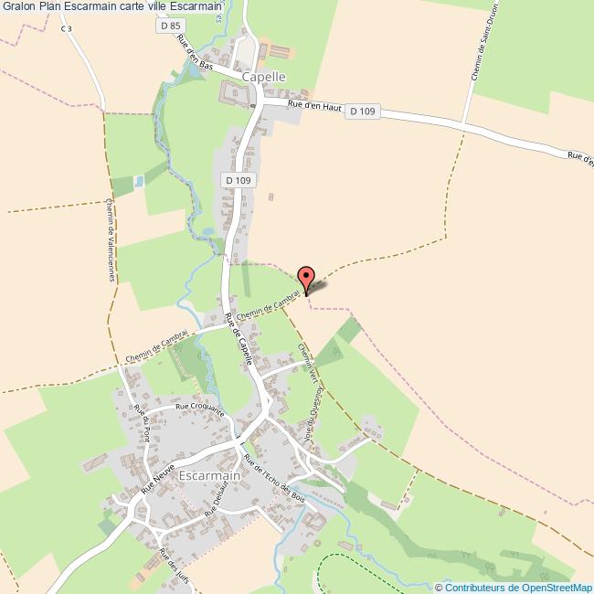 Plan Escarmain carte ville Escarmain