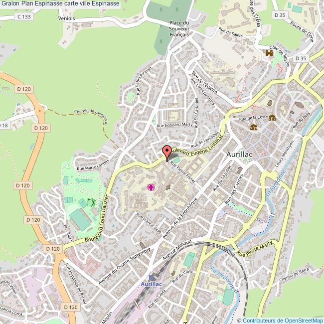 Plan Espinasse carte ville Espinasse