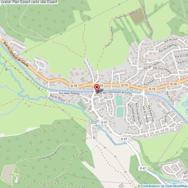 Plan Essert carte ville Essert