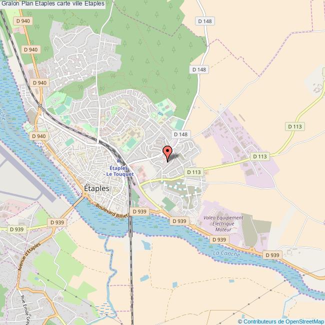 Plan Etaples carte ville Etaples