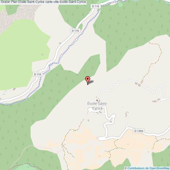 Plan EtoileSaintCyrice carte ville EtoileSaintCyrice