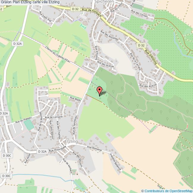 Plan Etzling carte ville Etzling