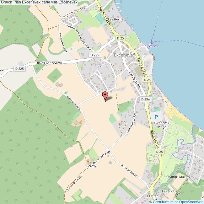 Plan Excenevex carte ville Excenevex