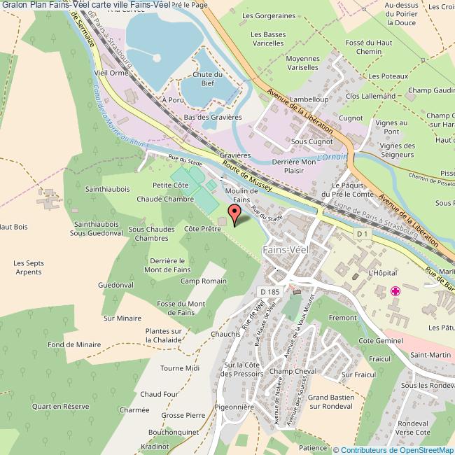 Plan FainsVéel carte ville FainsVéel