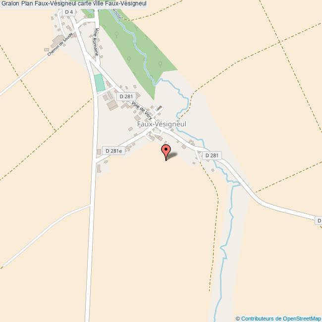 Plan FauxVésigneul carte ville FauxVésigneul
