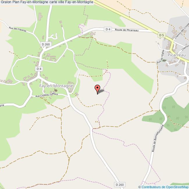 Plan FayenMontagne carte ville FayenMontagne