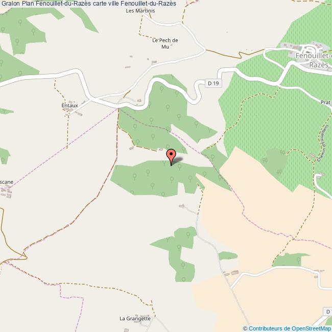 Plan FenouilletduRazès carte ville FenouilletduRazès