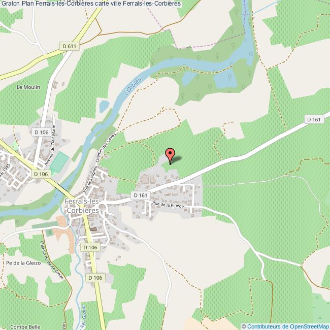 Plan FerralslesCorbières carte ville FerralslesCorbières