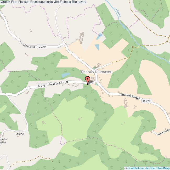 Plan FichousRiumayou carte ville FichousRiumayou