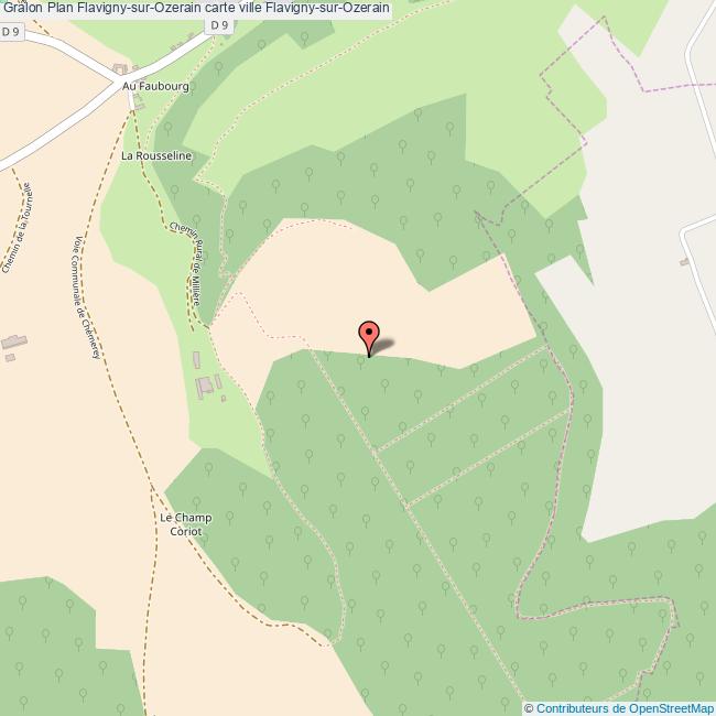 Plan FlavignysurOzerain carte ville FlavignysurOzerain