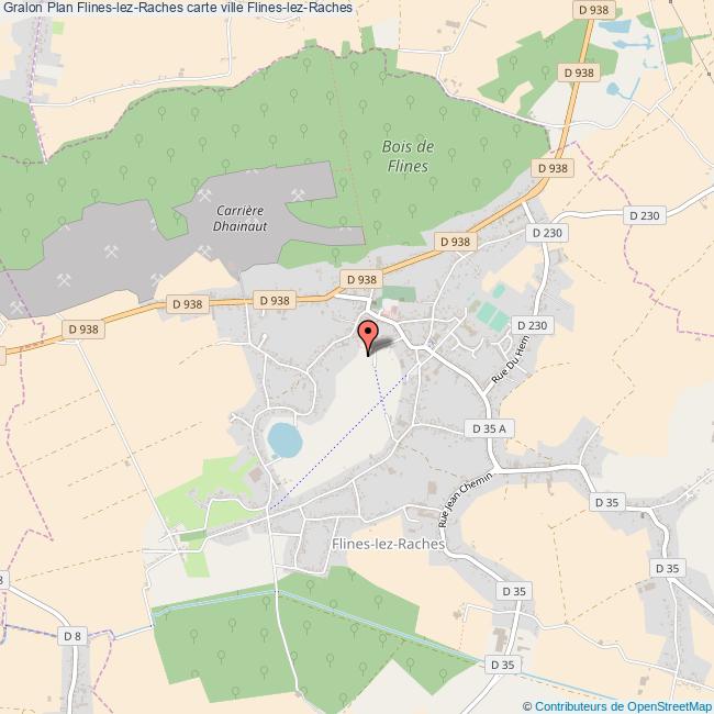 Plan FlineslezRaches carte ville FlineslezRaches