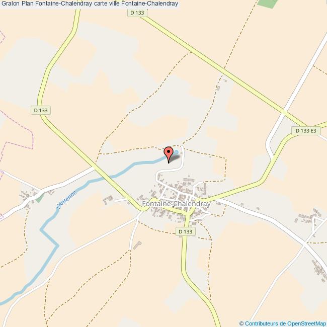 Plan FontaineChalendray carte ville FontaineChalendray