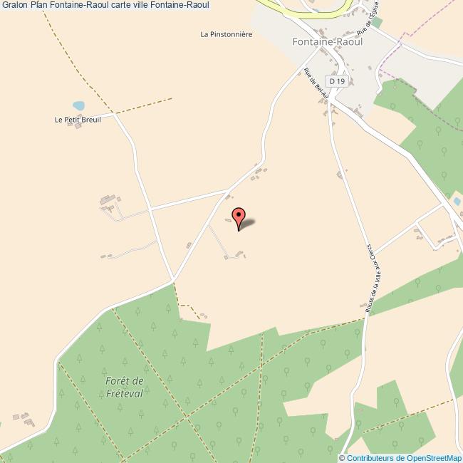 Plan FontaineRaoul carte ville FontaineRaoul
