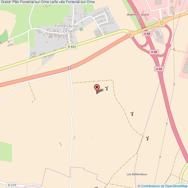 Plan FontenaisurOrne carte ville FontenaisurOrne