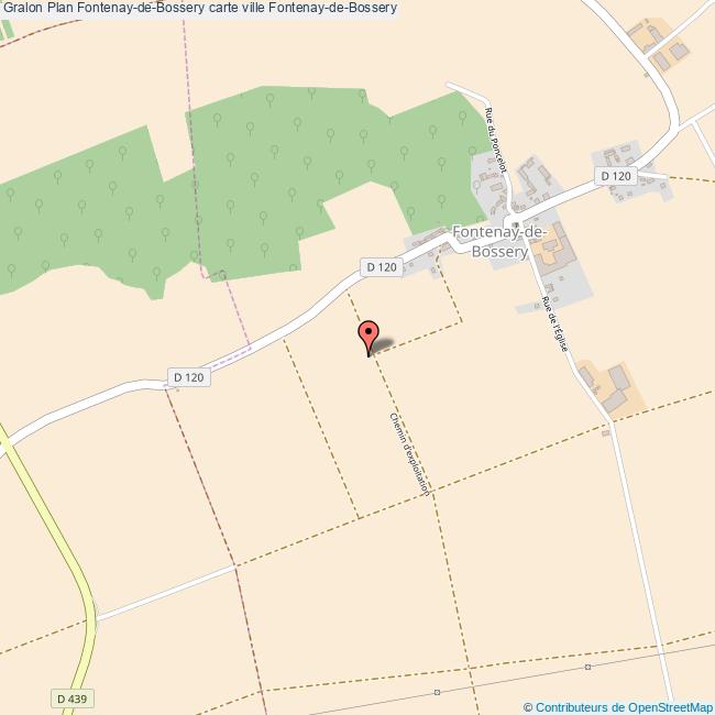 Plan FontenaydeBossery carte ville FontenaydeBossery