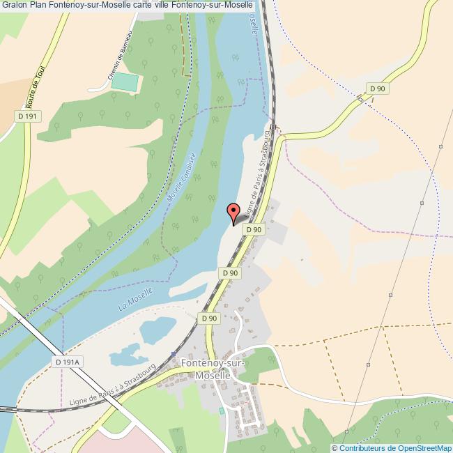 Plan FontenoysurMoselle carte ville FontenoysurMoselle