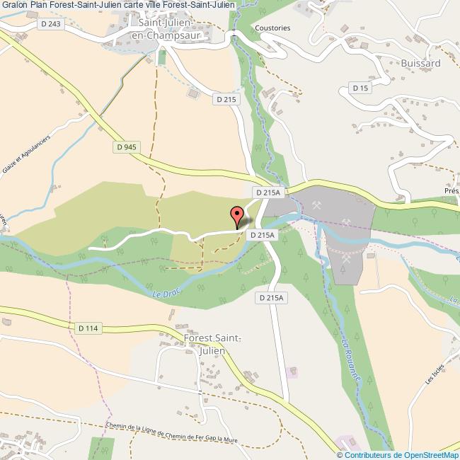 Plan ForestSaintJulien carte ville ForestSaintJulien