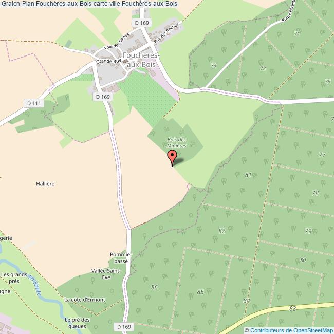 Plan FouchèresauxBois carte ville FouchèresauxBois
