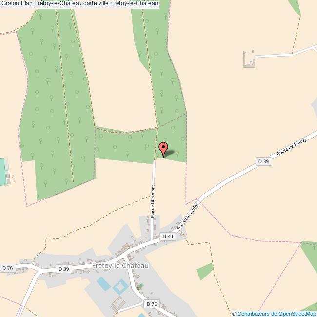 Plan FrétoyleChâteau carte ville FrétoyleChâteau