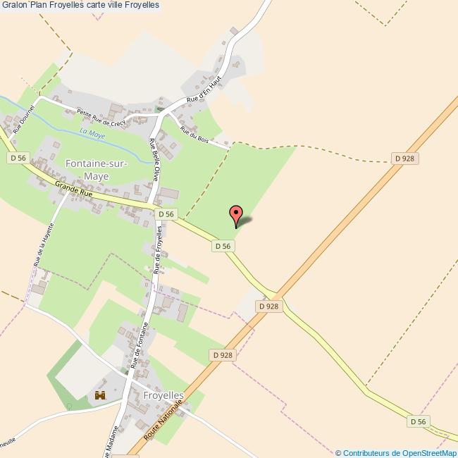 Plan Froyelles carte ville Froyelles