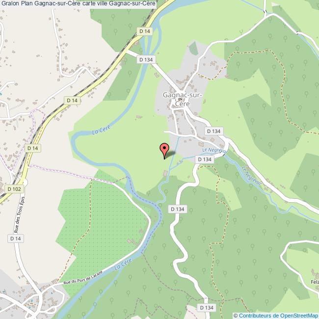 Plan GagnacsurCère carte ville GagnacsurCère
