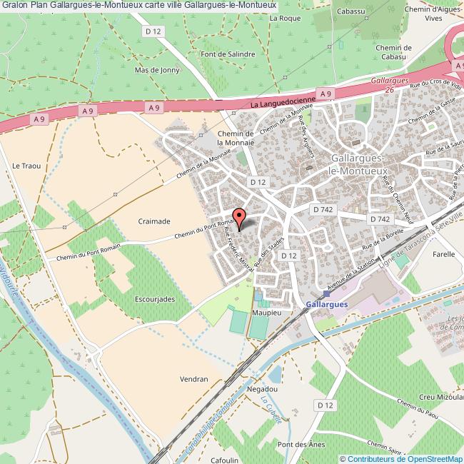 plan Gallargues-le-Montueux