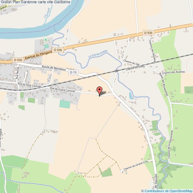 Plan Gardonne carte ville Gardonne