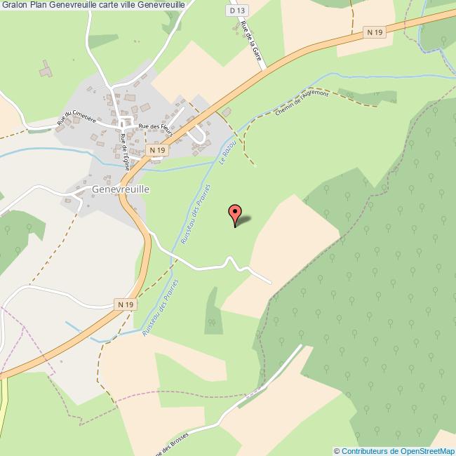 Plan Genevreuille carte ville Genevreuille