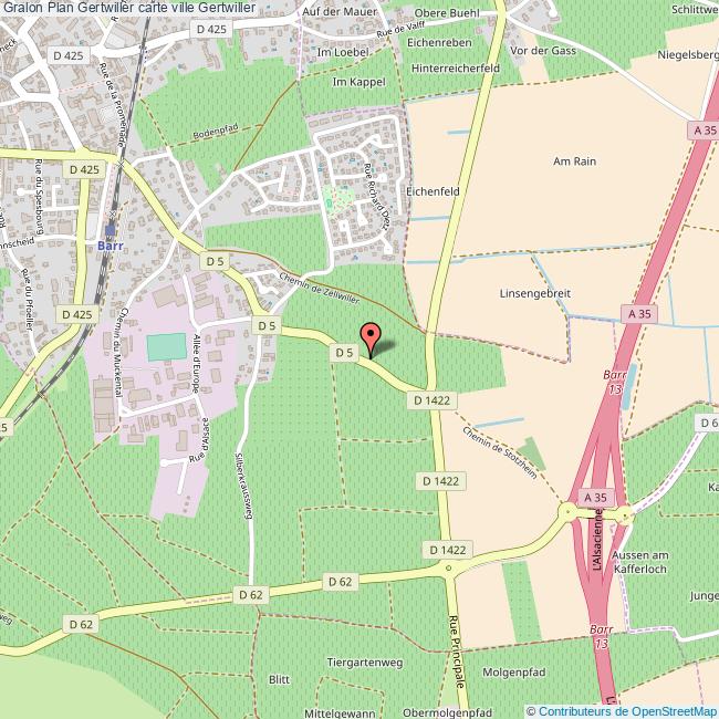 Plan Gertwiller carte ville Gertwiller