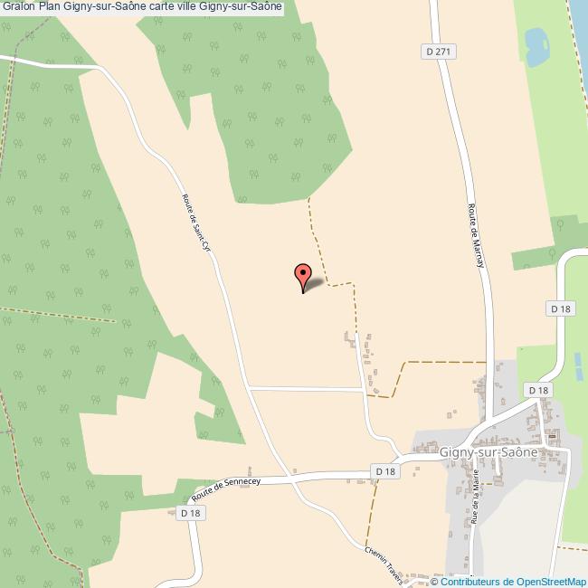 Plan GignysurSaône carte ville GignysurSaône