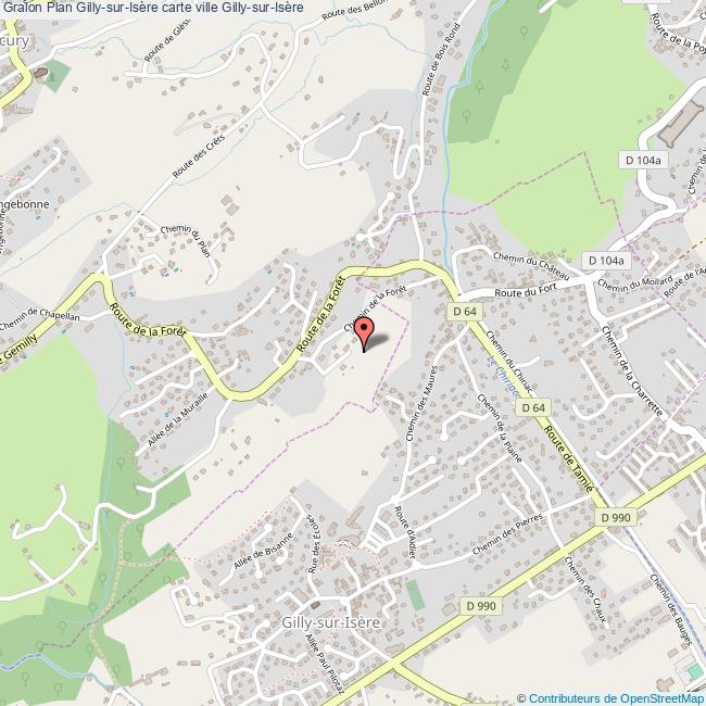 Plan GillysurIsère carte ville GillysurIsère
